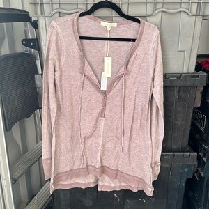 Gilded intent  snap long sleeve top